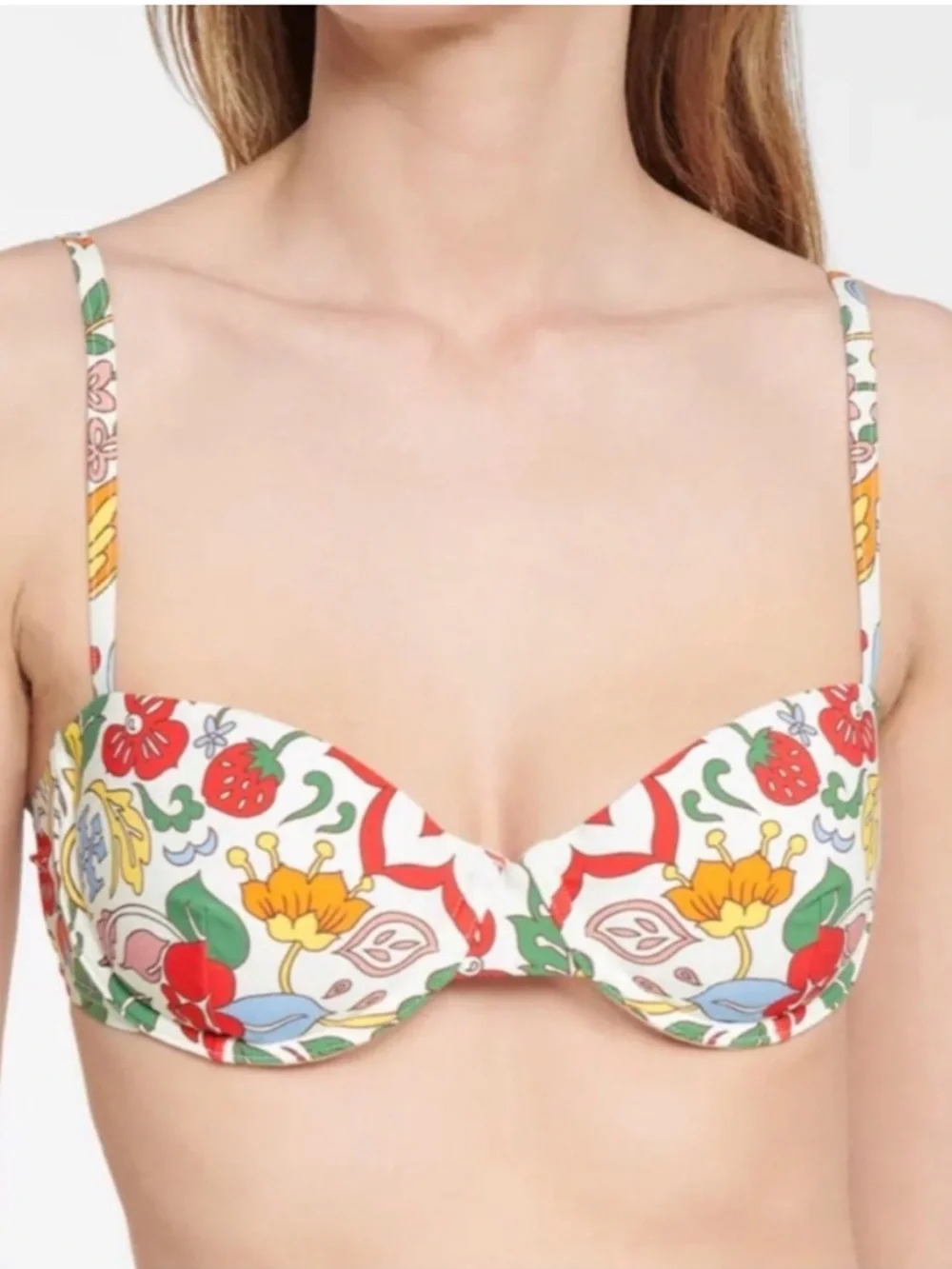 Tory Burch Floral Printed Bikini Top XS